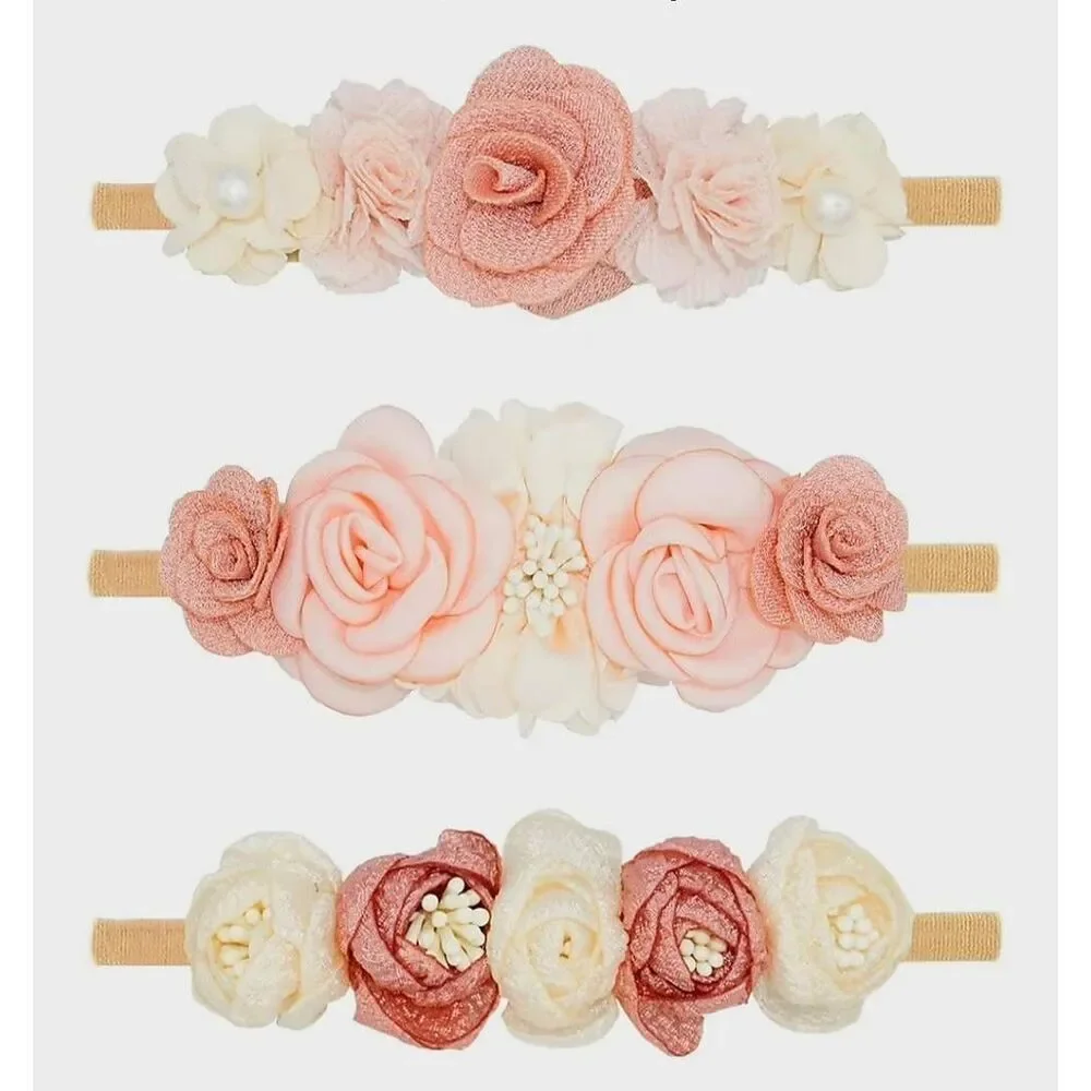 NEW IN BOX WNYUJOY 3 PIECE BABY GIRLS HEADBAND SET